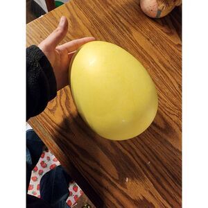 Vintage Blow Mold Easter Egg Yellow General Foam Plastics ‎ 8"